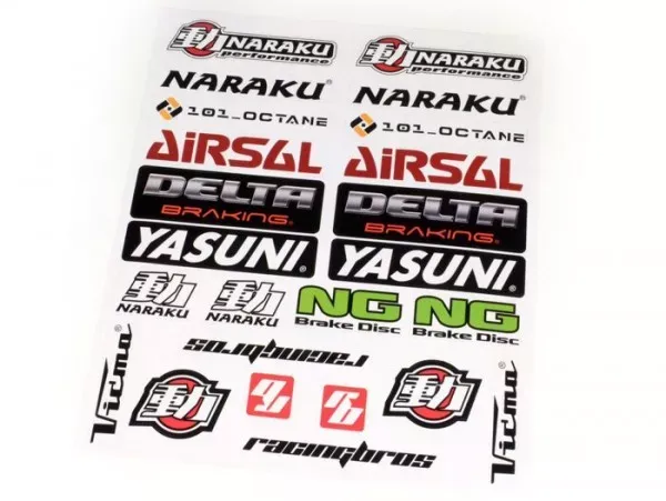 Sticker Set Naraku Yasuni Airsal 290x340mm 22 Stuks