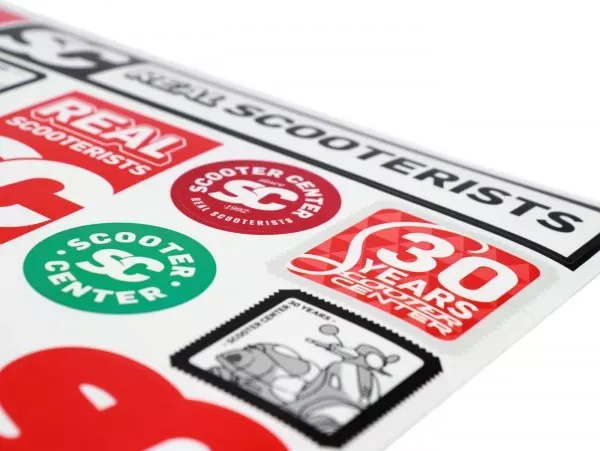 Stickerenset  Scooter Center Real Scooterist 30 YEARS Stamp Din A5