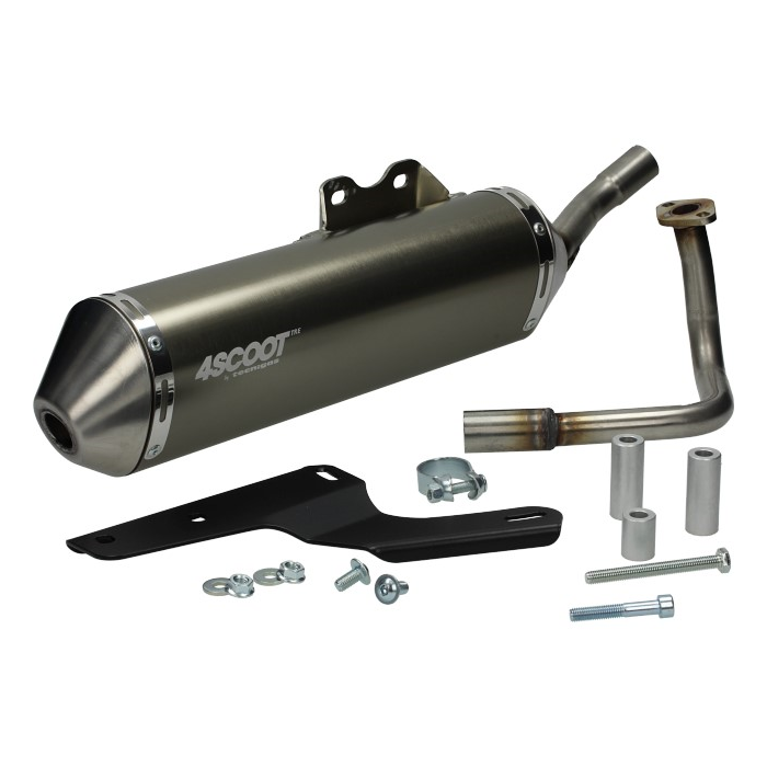 Tecnigas 4Scoot RVS uitlaat Kymco Agility / GY6