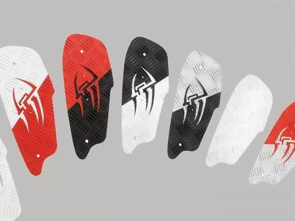 Treeplank Lichtmetaal Df Opticparts Style 16 Gilera Runner (Tot 08.2005)  Achterste Deel  Rood