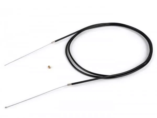 Universele Kabel Bgm Original Ø=1.2mm x 2500mm Slang 2200mm Fitting Ø=3mm x 3mm Pe Binnenste Voering Gevlochten Kabel Zwart Gebruikt Als Gaskabel.