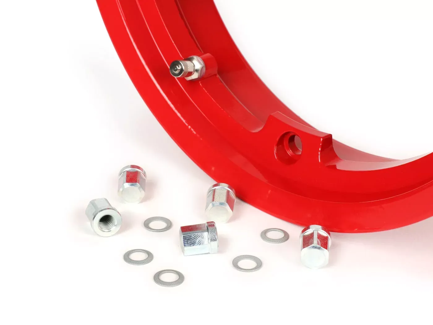 velg  BGM pro tubeless 2.10 10 inch, aluminium  vespa (type px)   vespa smallframe v50, 50n, special, pv, et3, pk50 125 (s/xl/xl2), largeframe px, t5, sprint, rally , gt/gtr, lml star, deluxe   rood