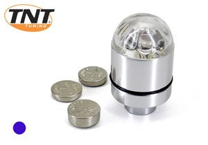 Ventieldop Zilver Met Blauw Led Tnt