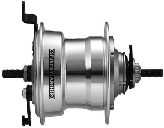 Versnellingsnaaf Sturmey Archer RXL-RD5 Rotary 5 Speed Voor Trommelrem 90 mm  incl. Versteller en Toebehoren