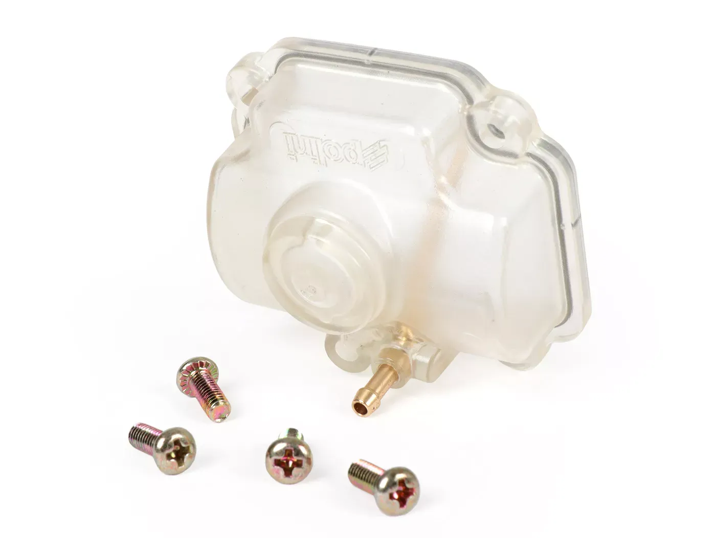 Vlotterkamer Polini CP ø=15 24mm   Transparant, Incl. O Ringafdichting en Bevestigingsschroeven.