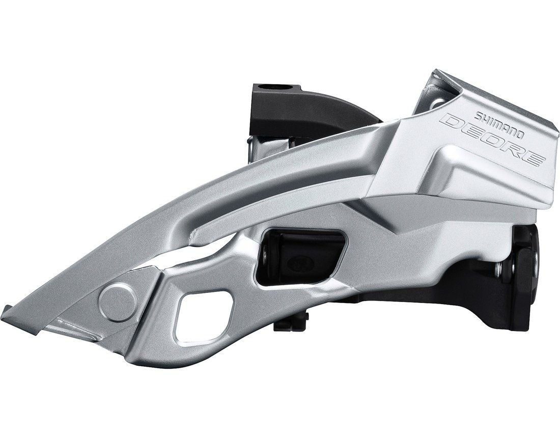 Voorderailleur 3 x 10 Speed Shimano Deore FC-T6000 Top Swing Lage Klem 66-69° - 44-48T Zwart