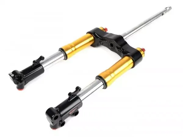 Vork PM Tuning Monster Vork ø=38mm (Gilera Runner 125 180cc) (2005)  Geel chroom