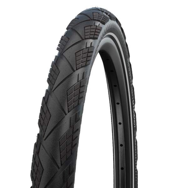 Vouwband Schwalbe Marathon Efficiency Super Race V-Guard 27.5 x 2.15- 55-584 - Zwartt Met Reflectie