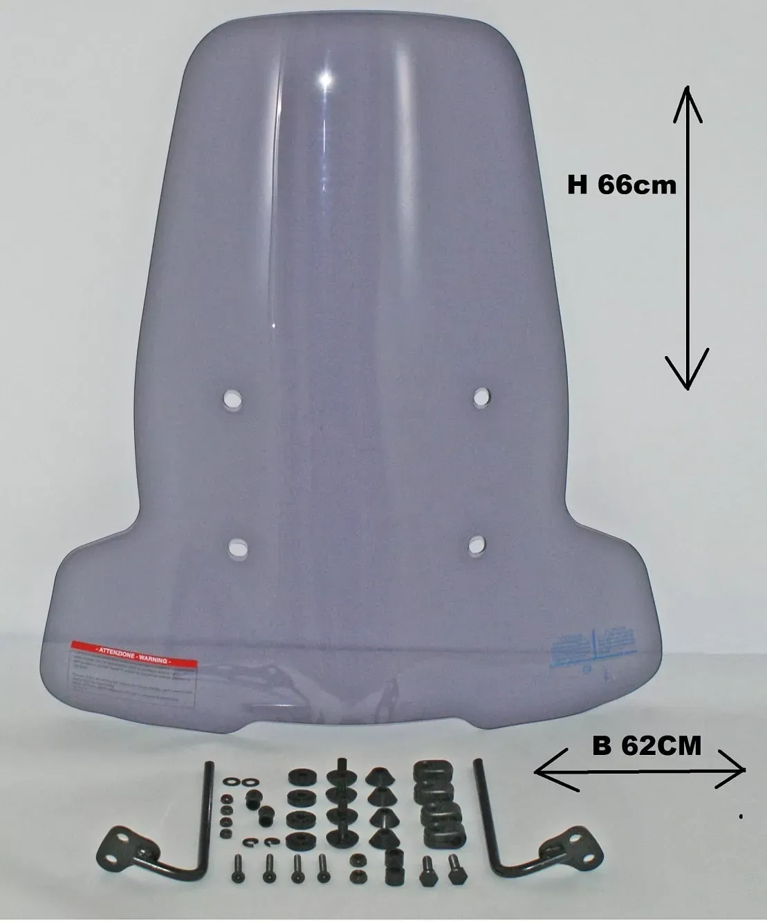 Windscherm passend op Niu M - Hoog / Smoke