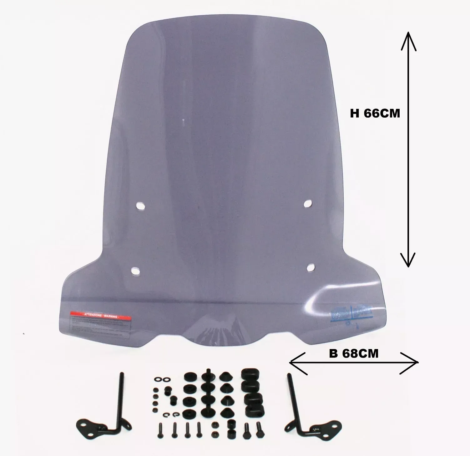 Windscherm passend op Niu N - Hoog / Smoke