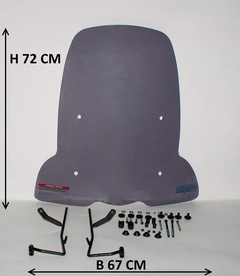 Windscherm Peugeot Kisbee hoog/smoke