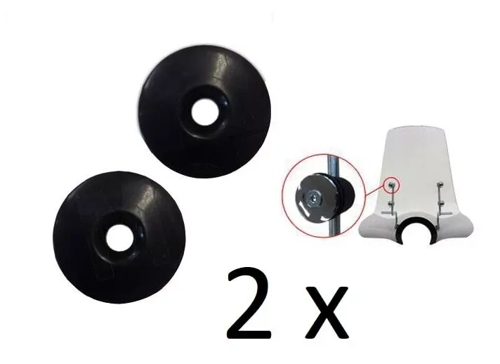 Doppen / Ringen Windscherm montage Zwart (2 stuks)