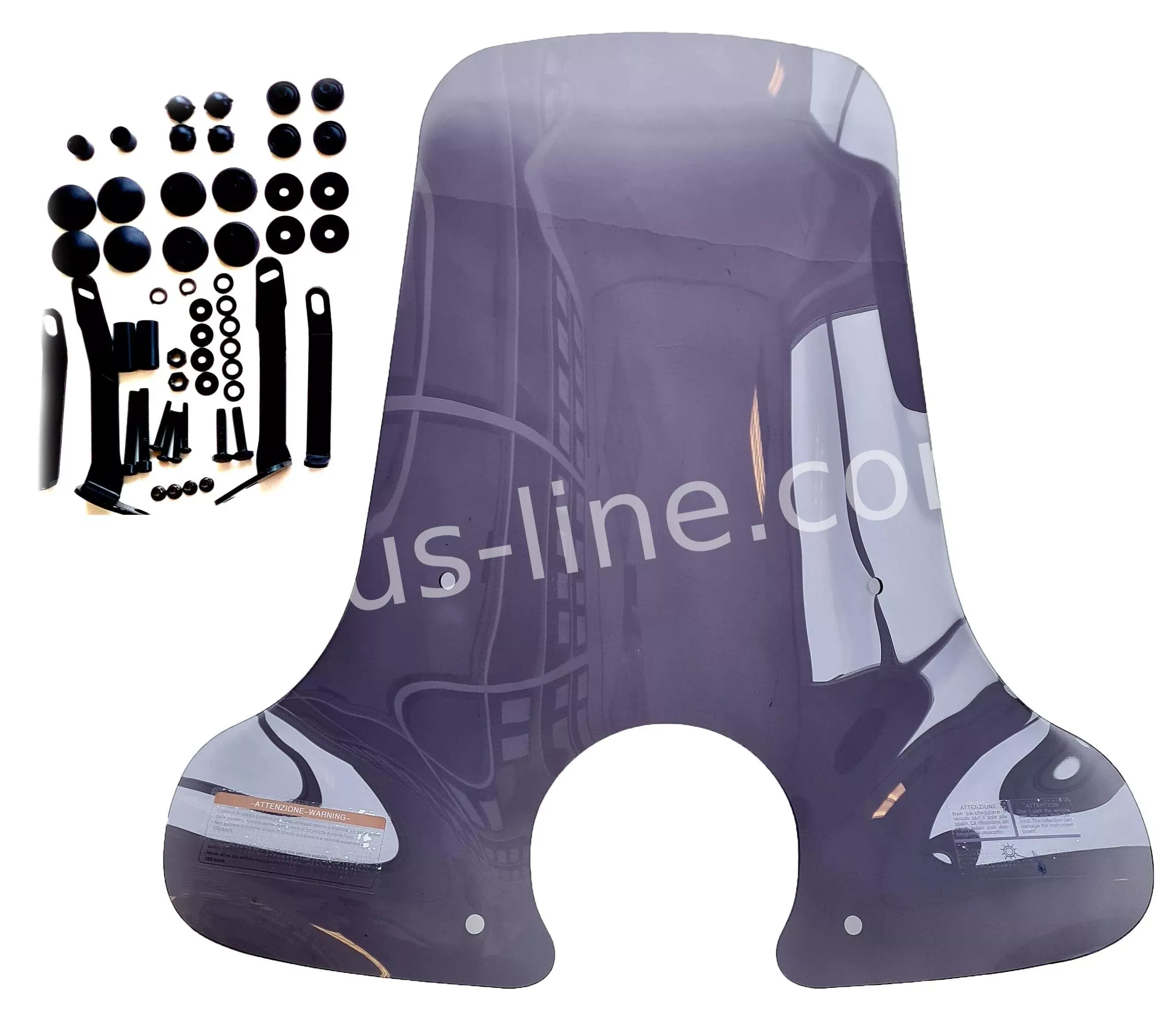 Windscherm Sym Fiddle IV (4) - Hoog (Smoke)