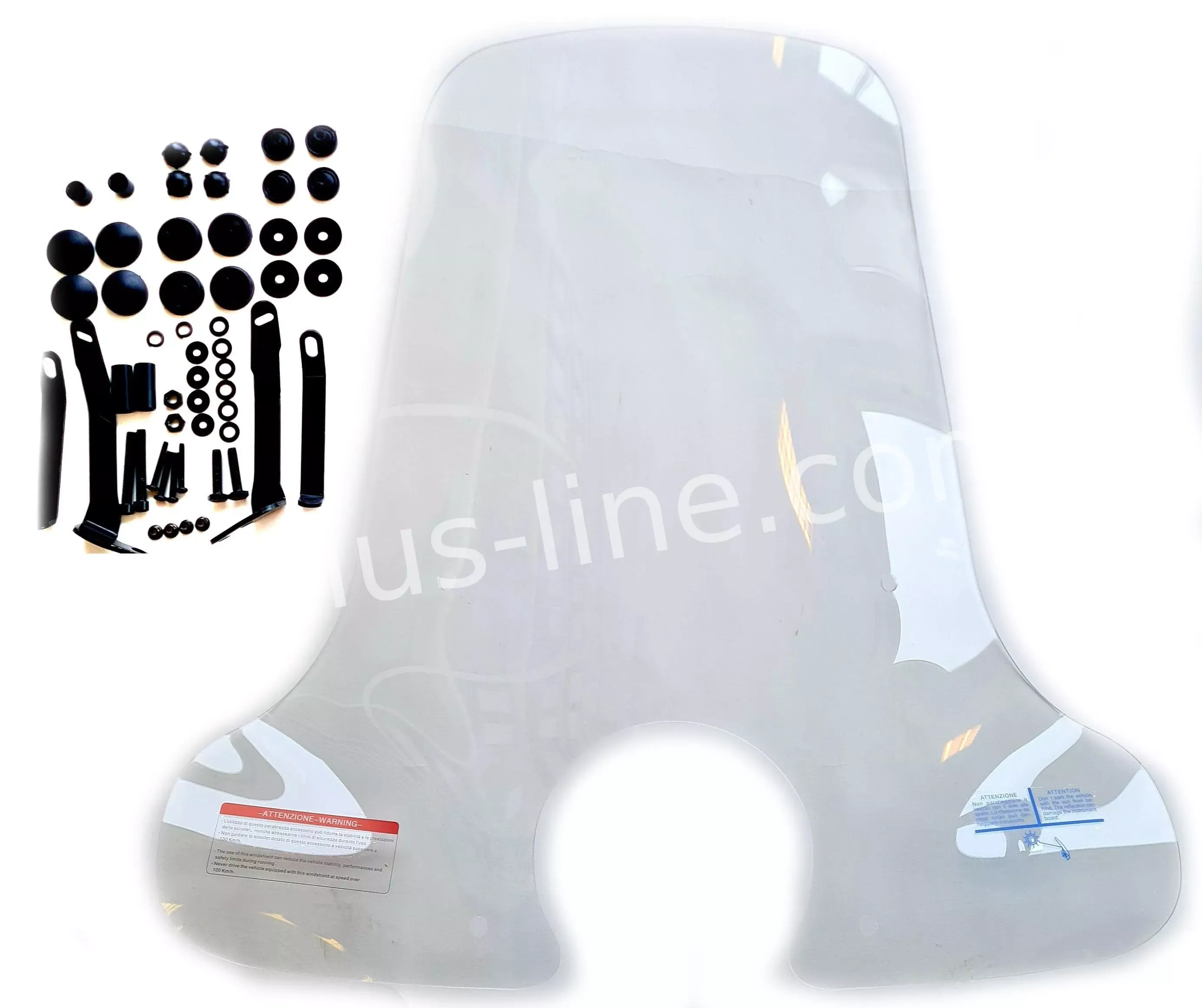 Windscherm Sym Fiddle IV (4) - Hoog (Transparant)