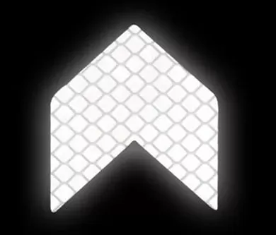 Reflecterende sticker - Pijl - Kleur: wit