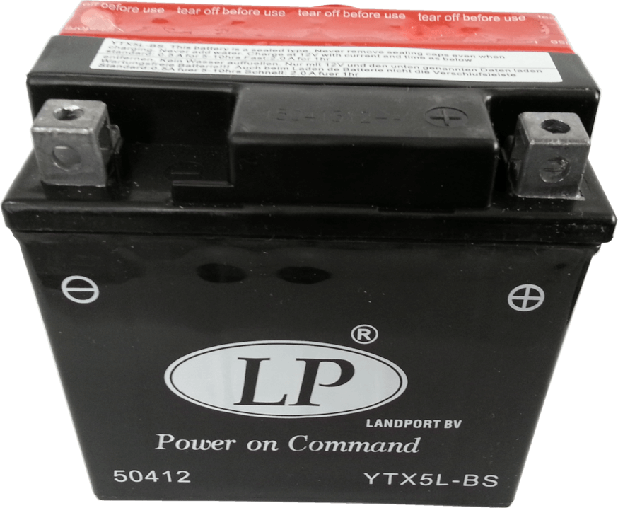 Scooter Accu - YTX5L-BS - 12 Volt 4 Ah (extra capaciteit, model iets hoger)