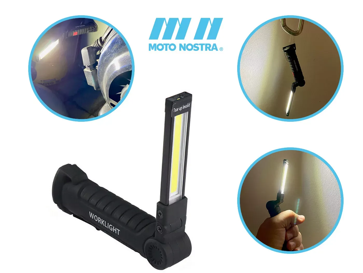 Werkplaats zaklamp led (usb) Moto-Nostra