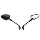 Spiegelset Vespa Sprint glans zwart links + rechts (lang)