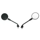 Spiegelset Vespa Primavera/GTS mat zwart links + rechts (lang)