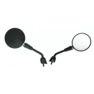 Spiegelset Vespa Primavera/GTS mat zwart links + rechts (kort)