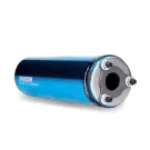 Voca Uitlaat 50/70CC Chroom / Blauw Aluminum Geluiddemper (CE) Derbi Senda Euro 2 / Euro 3