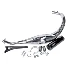 Uitlaat Voca 50/70CC (CE) Chroom / Zwart Aluminum Geluiddemper Beta RR 2012