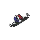 Sticker KRM Pro Ride Blauw/ Wit / Rood