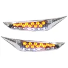 LED Knipperlicht Piaggio Zip 2000 Audi look - Chroom voorkant (links + rechts)