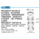 Balhoofdset - Peugeot - Elyseo, Elystar, Looxor en Vivacity