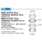 Balhoofdset Yamaha Aerox, Neo's en BW's vanaf 2002 (30mm)