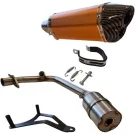 Uitlaat Alpha Styling - Piaggio Zip / Vespa Sprint 4T -  iGet Euro 4 (Orange / Carbon)