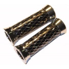 Handvatset - Chroom zwart met bolletjes