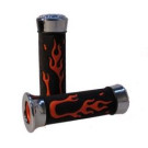 Handvatset Flame - Custom zwart, orange en chrome