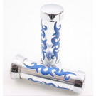 Handvatset Tribal - Custom Chroom/blauw