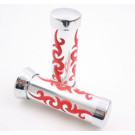 Handvatset Tribal - Custom Chroom/rood