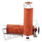 Handvatten Retro bruin leer (130mm)