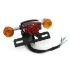 Achterlicht CHI GR.Retro/Sym Cello + Blank Raw 6pins connector stekker Bay15D 12V 21/5W BA15S 12V 10W