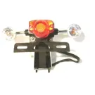 Achterlicht China GR.Retro + Blank Raw (3pins) 3pins connector stekker + 4 losse stekkers Bay15D 12V 21/5W BA15S 12V 10W