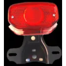 Achterlicht Uni Classic Sport Met Steun Zwart 2x BA15S - 131mm breed met chromen achterzijde	   