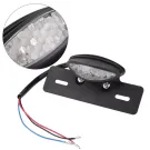 Achterlicht Uni Ovaal Led (Blank) CE + Steun Zwart