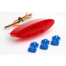 Achterlicht Uni Ovaal Led CE Rood (benelux only) Only Benelux