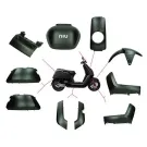 Kappenset Niu N-serie elektrische scooter glans zwart