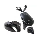 Kappenset Piaggio Zip 4 delig zwart metallic