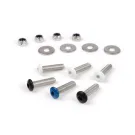 Kentekenplaatschroefset M5 x 20 set  HS  6 Stuks 1x Blauw, 3x wit, 2x Zwart