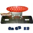 Achterlicht Uni Ovaal Led CE + Steun Rood Elec CE Only Benelux/Niet Voor Durtsland