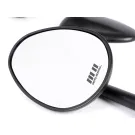 Paar Spiegels MOTO NOSTRA 1405 Aluminium CNC Ovaal Stuuruiteinden Matzwart