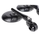 Paar Spiegels MOTO NOSTRA 1406 Aluminium CNC Rond Stuuruiteinden Matzwart