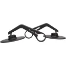 Paar Spiegels MOTO NOSTRA 1407 Aluminium CNC Ø=95mm Rond Stuuruiteinden Mat Zwart