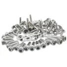 Schroevenset Aerox chroom (schroeven voor kappen) 