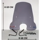 Windscherm Peugeot Django Hoog - Smoke